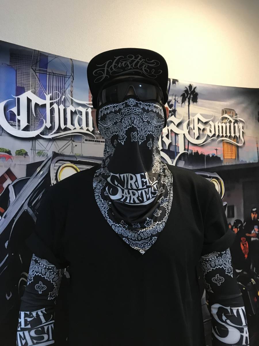  new goods free shipping US neck guard face scarf UV cut bike usually have on west coastal area Lowrider B series Los Angeles LA Chicano HipHop 3