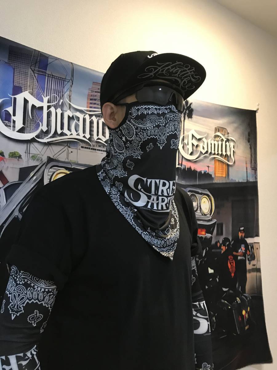  new goods free shipping US neck guard face scarf UV cut bike usually have on west coastal area Lowrider B series Los Angeles LA Chicano HipHop 3