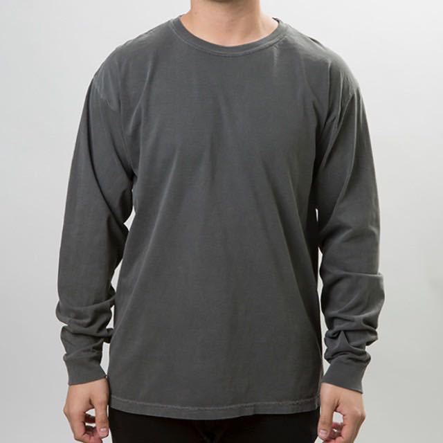 【コンフォート カラーズ】新品未使用 6.1oz 無地 ロンT ペッパー XL COMFORT COLORS 6014 RINGSPUN LONG SLEEVE T-Shirts_画像2