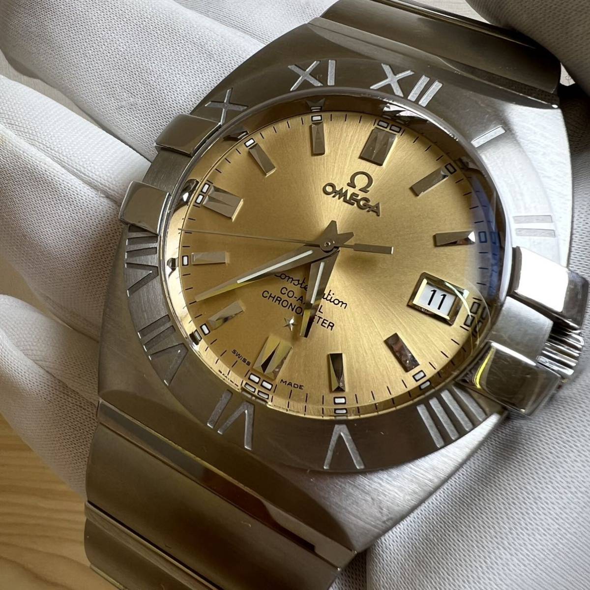 オメガ コンステレーション 掛け時計 日付稼動 ショップ展示用品 OMEGA