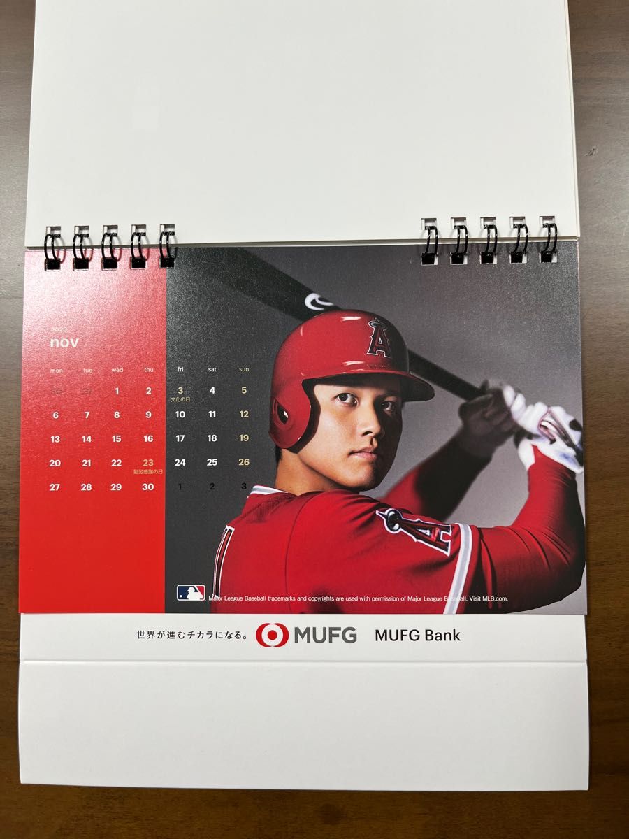 大谷翔平 × 三菱UFJ銀行 2023年卓上カレンダー - 野球