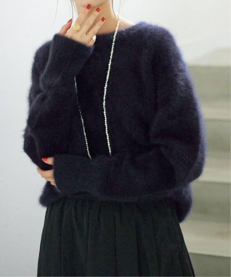 SLOBE IENA【スローブイエナ】 フォックスカシミヤプルオーバー SLOBE IENA【スローブイエナ】 フォックスカシミヤプルオーバー