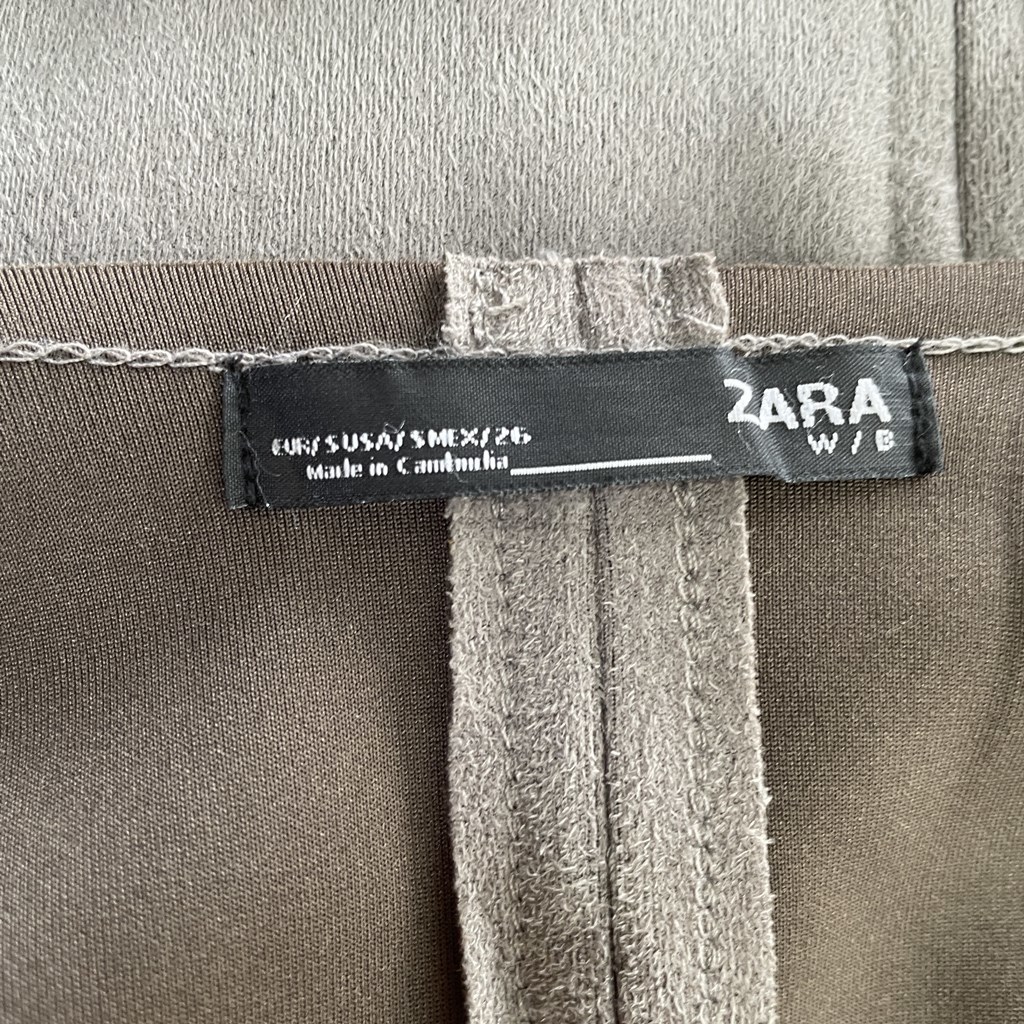 ZARA/ザラ　スエード調コート　レディースS　大きめ　 灰/グレー　金ボタン　人気モデル　上質　K2581_画像6