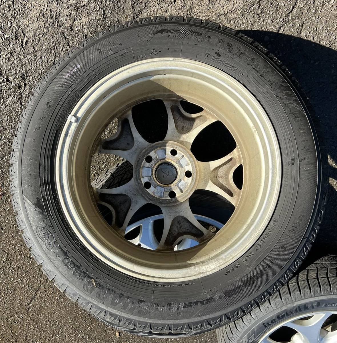 送料無料　215/60R17 96Q IG60（YOKOHAMA）ice GUARD iG60 アルミホイール付き　PCD114.3 17×7J 50 ハブ径60 4本　C.56_画像6