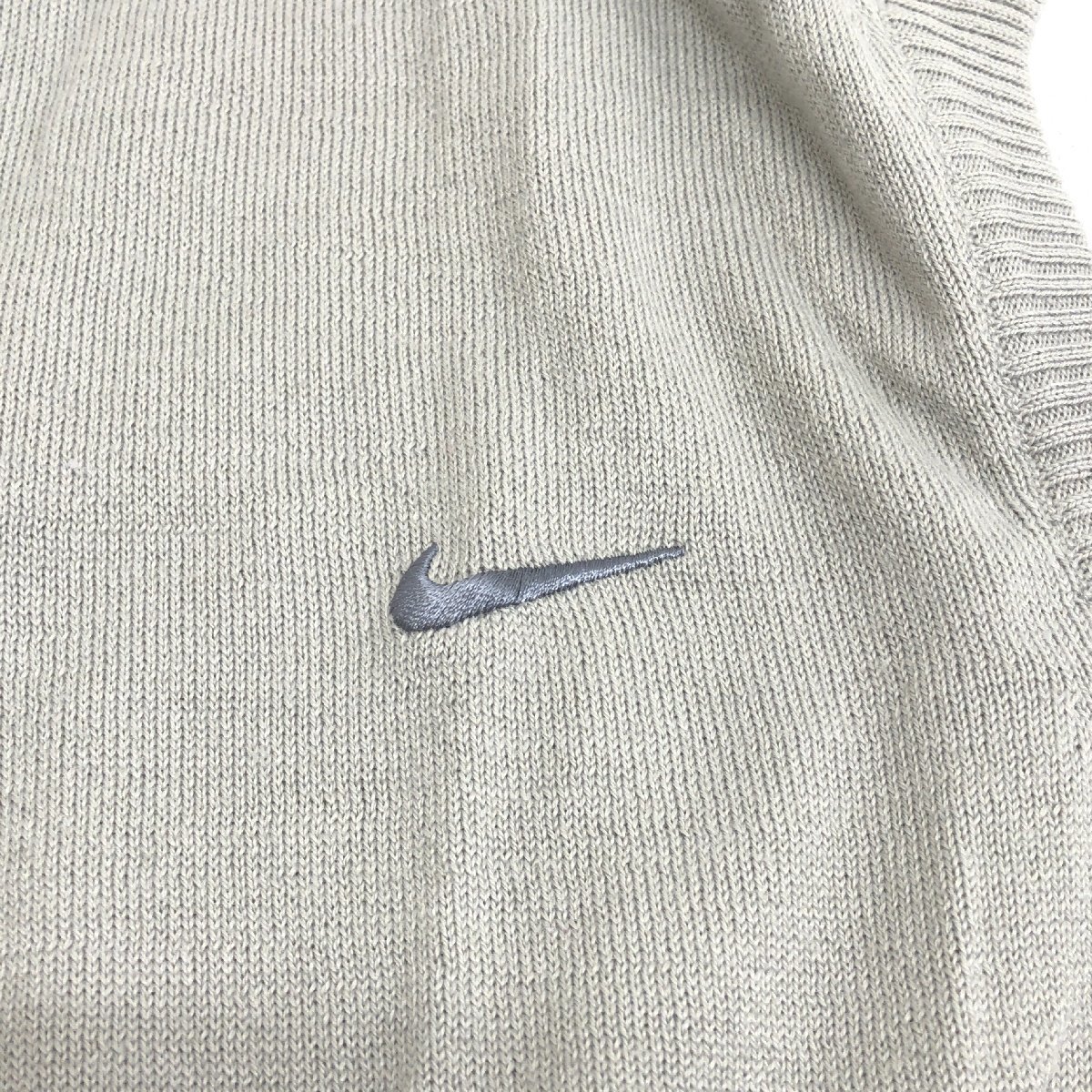 美品 NIKE GOLF ナイキゴルフ ロゴ刺繍 ハーフジップ ニット ゴルフ