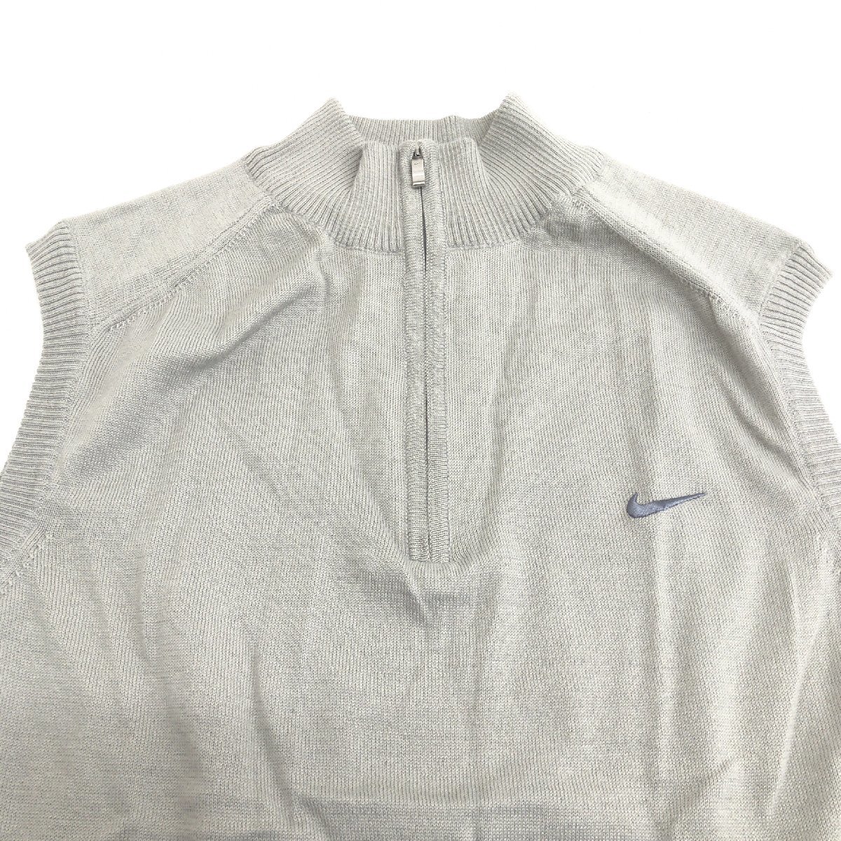 美品 NIKE GOLF ナイキゴルフ ロゴ刺繍 ハーフジップ ニット ゴルフ
