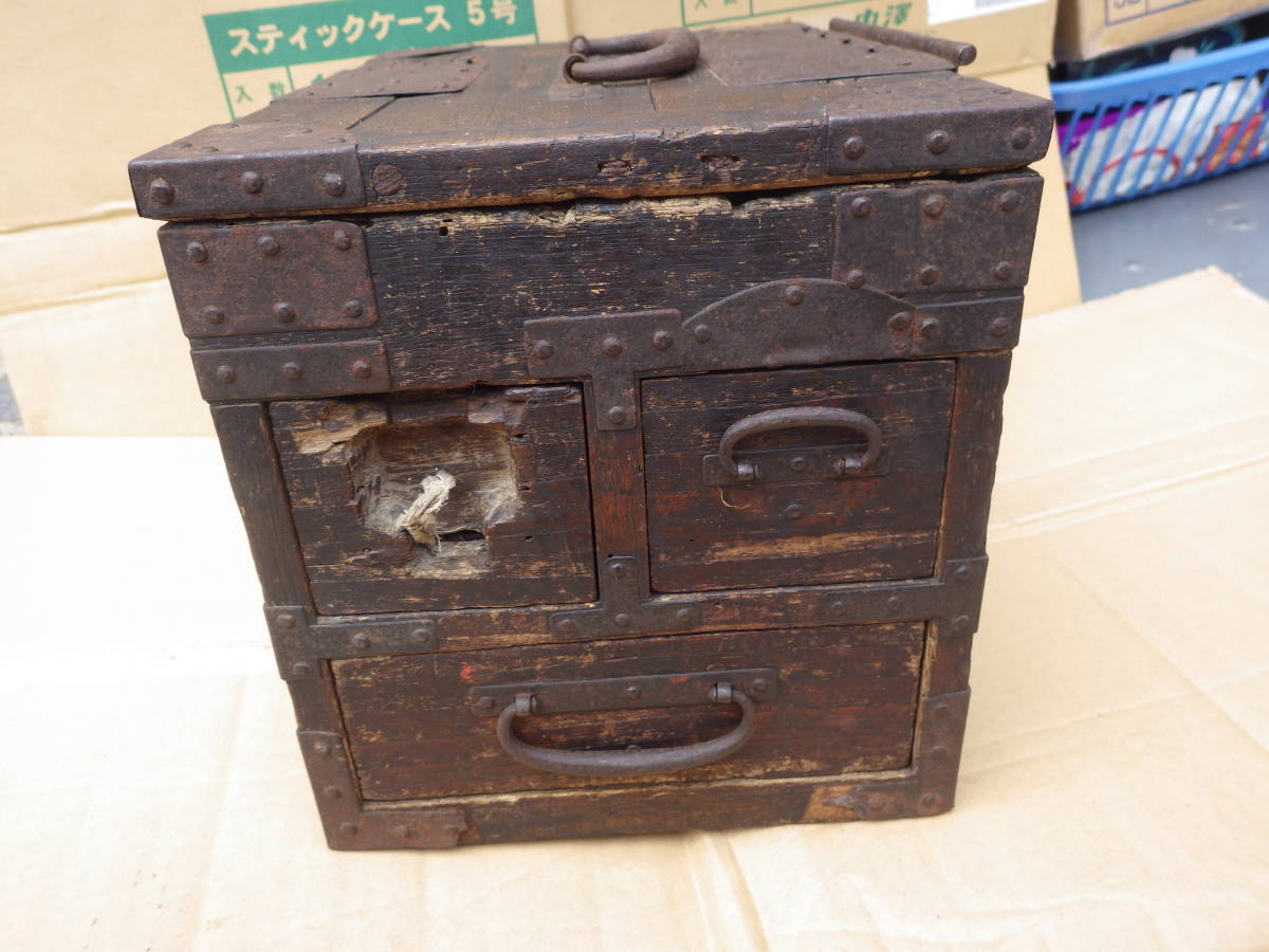 Yahoo!オークション - 小箪笥小物入れ硯箱 整理箱 骨董古玩昭和レトロ