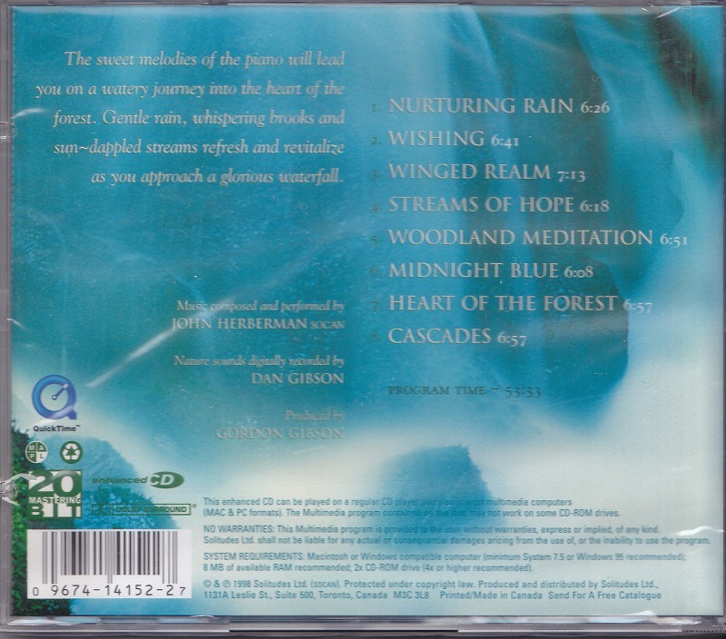 Dan Gibson, John Herberman / PIANO CASCADES /Canada盤/未開封CD!!31304_画像2