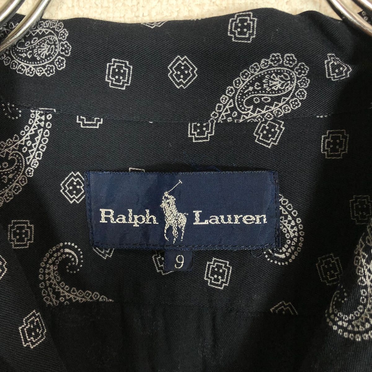90s Ralph Lauren ペイズリー柄 オープンカラー シャツ 長袖｜PayPayフリマ
