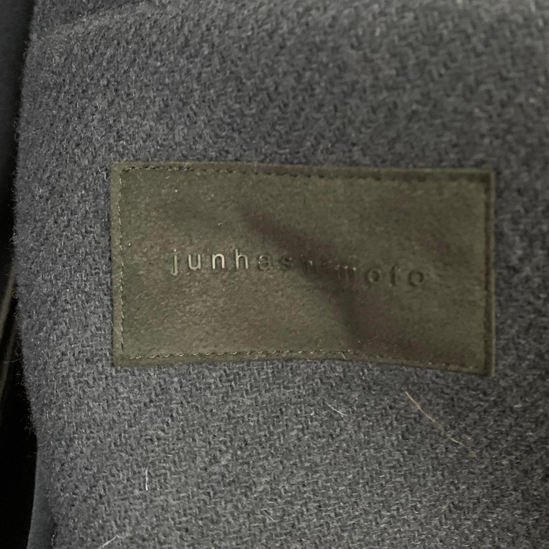 【即決】国内正規品 junhashimoto ジュンハシモト SHAWL HOODED COAT ショールフードコート/5/ネイビー/1011920001/2020年製/_画像7