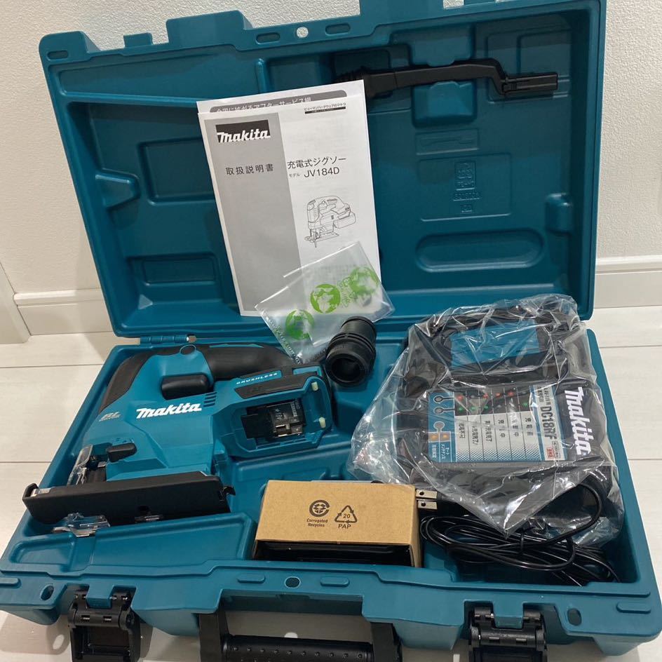 1円~ 送料無料 makita マキタ 18V 充電式 ジグソー JV184DRG (青) 6.0