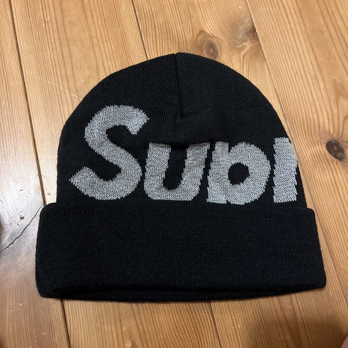 シュプリーム supremeニット帽 ニットキャップ 黒ニット Beanie