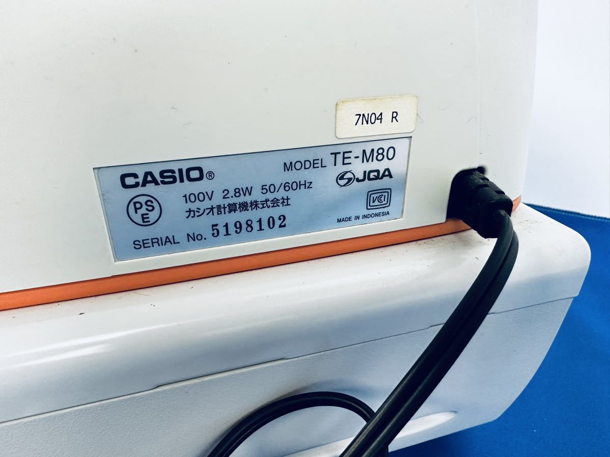 綺麗です CASIO レジスター インク交換不用 TE-M80 コンパクト型 綺麗です CASIO レジスター インク交換不用 TE-M80 コンパクト型