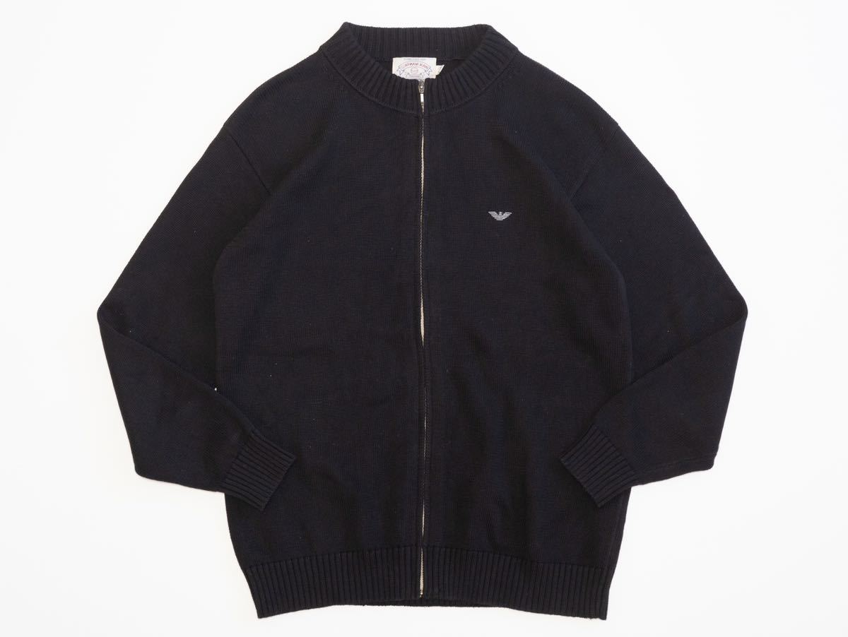 人気アイテム ジップアップ カーディガン ヴィンテージ ニットジャケット jeans armani 【イタリア製】90s アルマーニ EMPORIO giorgio セーター 人気アイテム ジップアップ カーディガン ヴィンテージ ニットジャケット jeans armani 【イタリア製】90s アルマーニ EMPORIO giorgio セーター