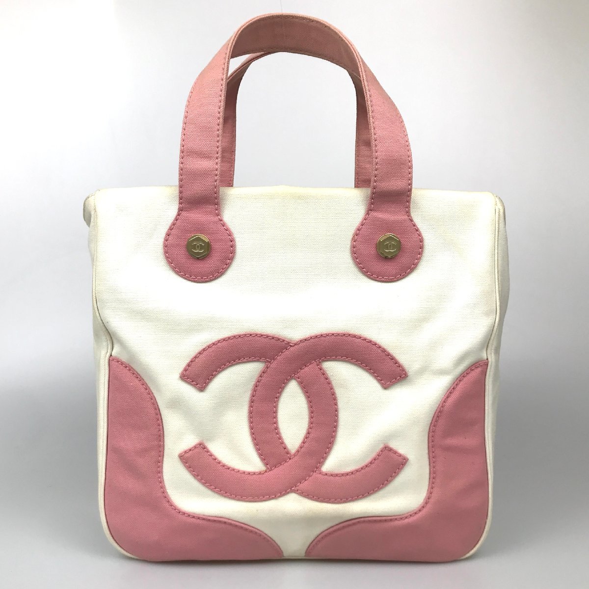 CHANEL シャネル マシュマロキャンバス ハンドバッグ ココマーク