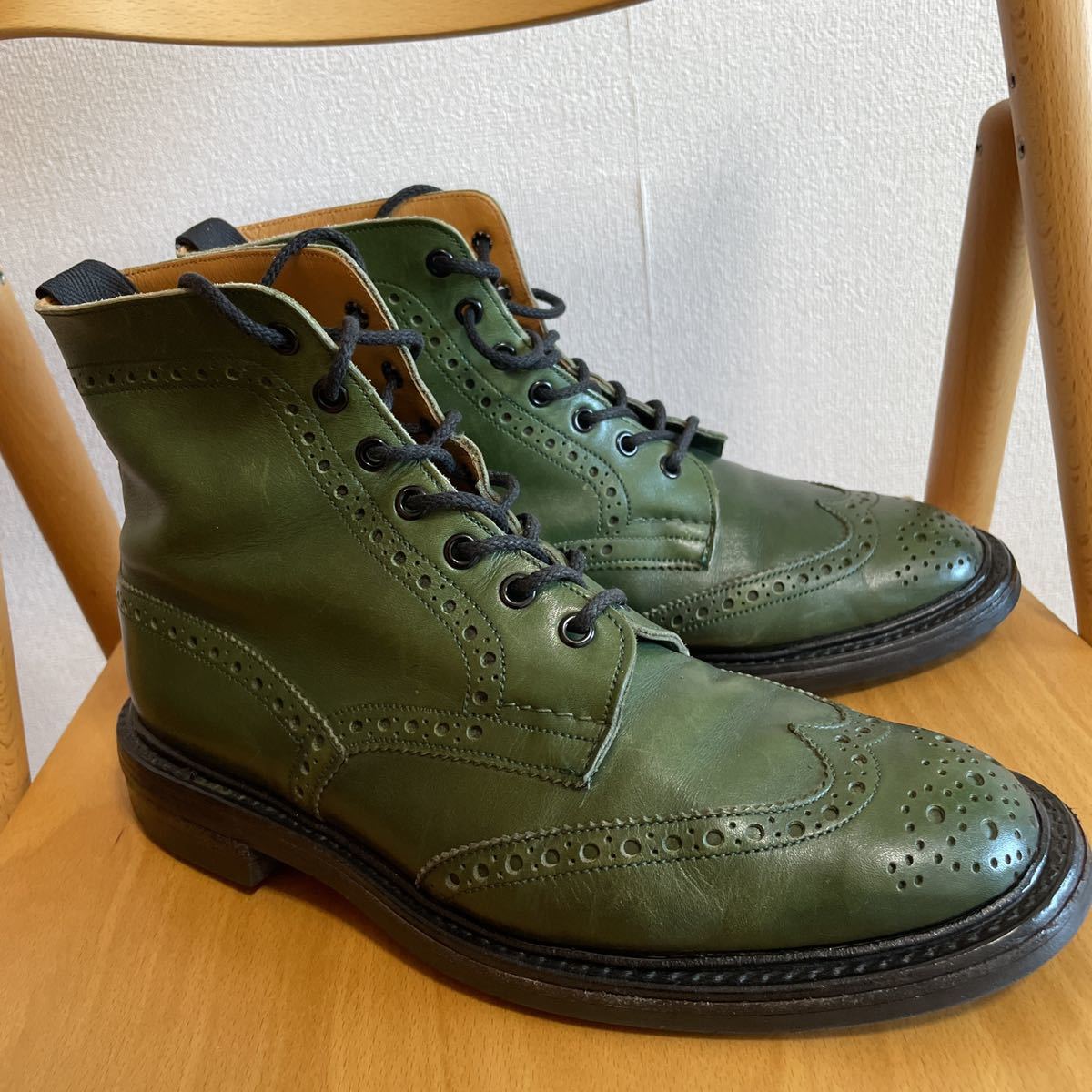 トリッカーズ Tricker's カントリーブーツ モールトン グリーン 緑