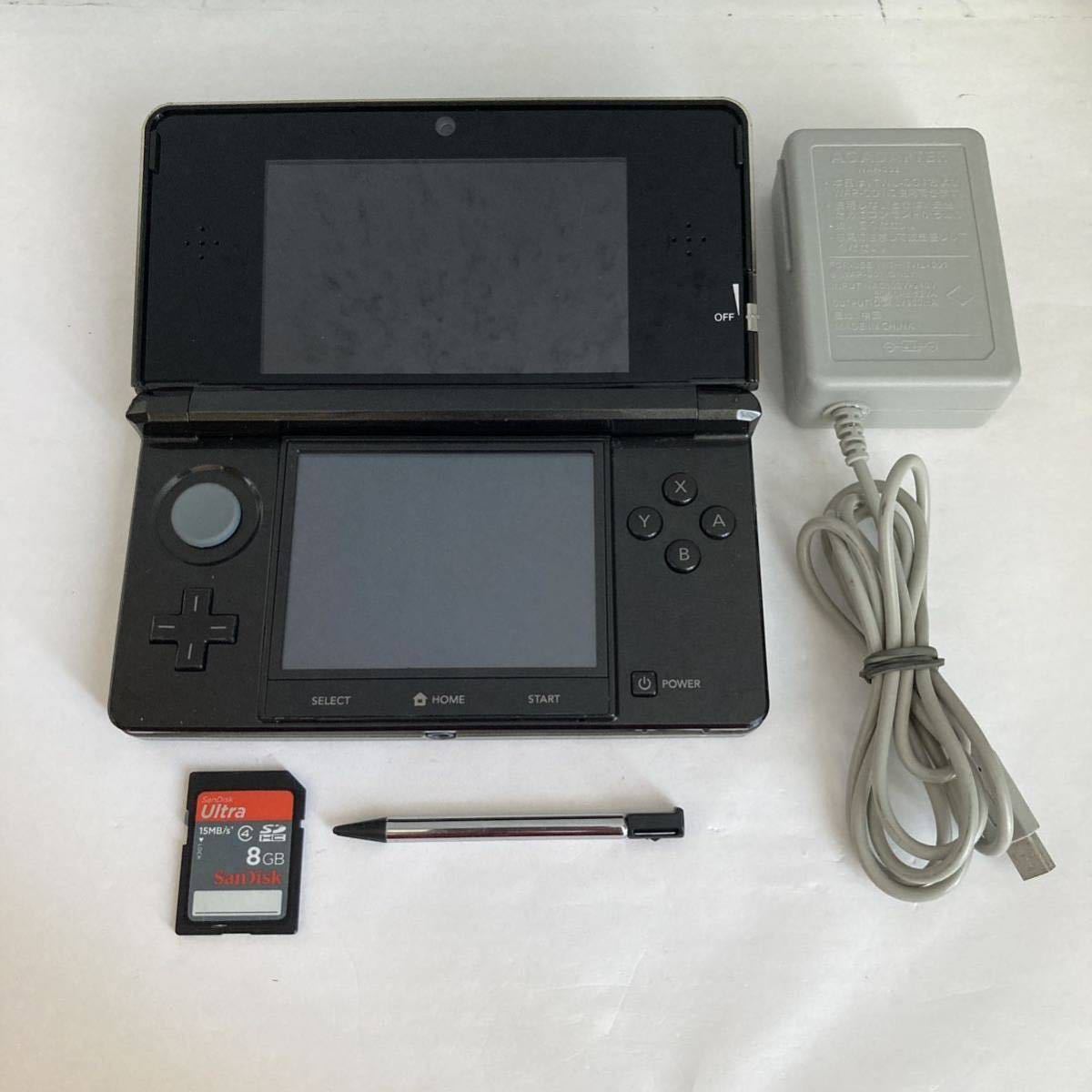 【送料無料】完動品 3DS コスモブラック 本体 ニンテンドーアンバサダー ソフト29本付き 液晶キズなし 付属品完備