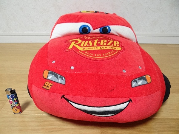  rare Tokyo Disney Land The Cars lightning * McQueen jumbo soft toy 63cm tire coming off. sport car 