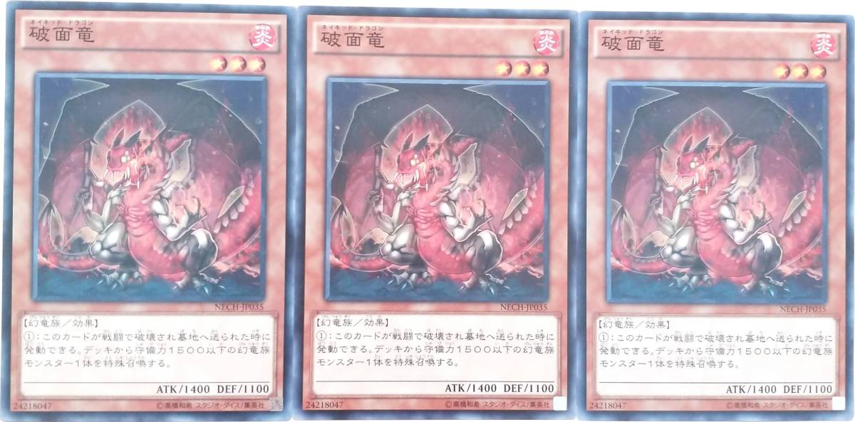 【遊戯王】破面竜 3枚セット ノーマル モンスター　効果_画像1