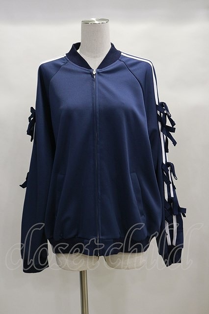 大きな取引 Candy Stripper RIBBON JERSEY BLOUSON 22-12-10-064h-1-TO