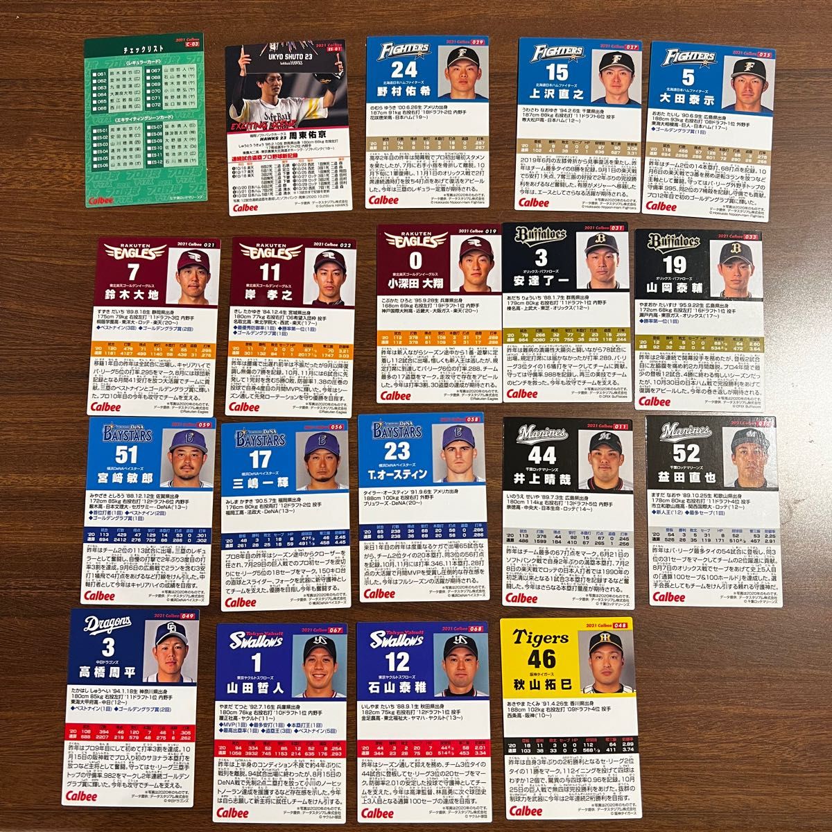 2021 プロ野球チップスカード カルビー