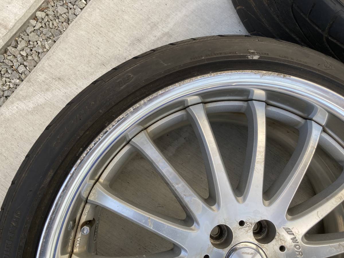 ワーク WORK ホイールセット ユーロラインFE 18インチ 8J 8.5J 5H-100 4本セット ZN6 ZC6 86 BRZ用