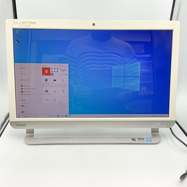  full HD TOSHIBA one body PC OFFICE2013 certification settled Windows 10/CPU CELERON 2950M/ high capacity memory 4GB /HDD 2TB 20221208-01