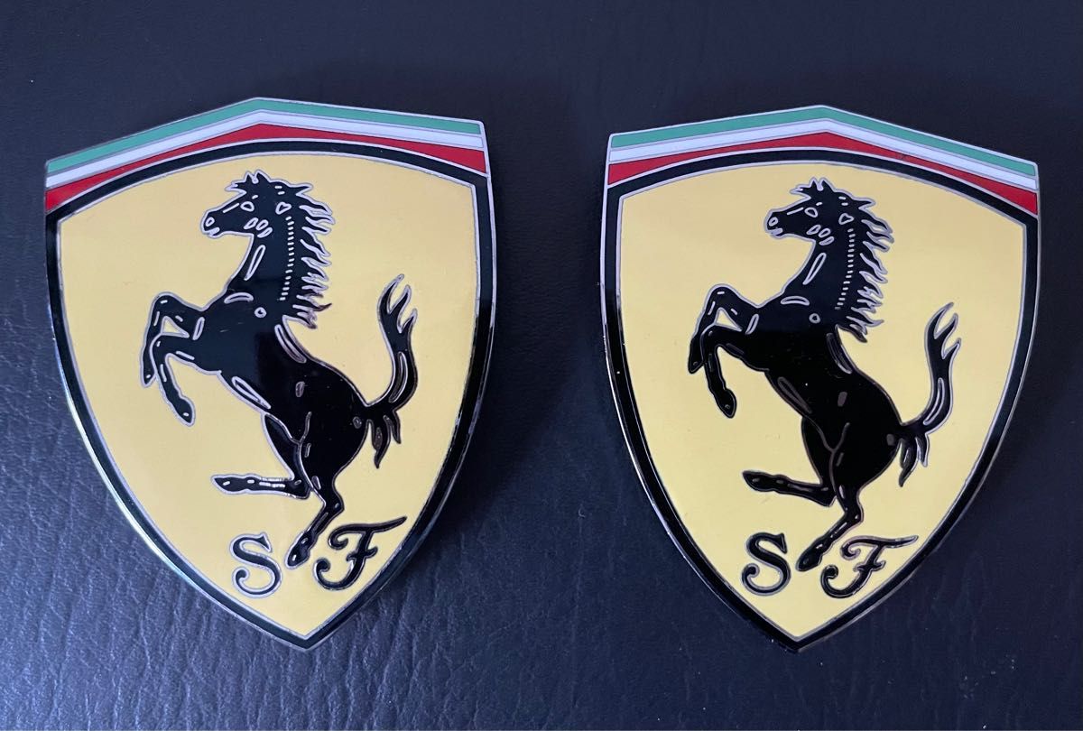 美品　純正フェラーリ Ferrari 七宝焼　サイドエンブレム　左右セット