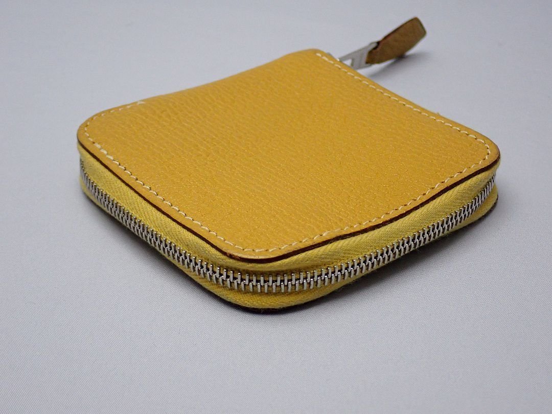 HERMES エルメス コインケース アザップ オールレザー L刻 マスタード
