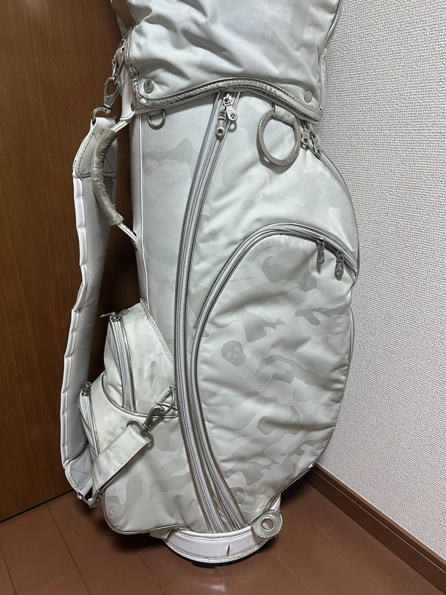 □MARK&LONA マークアンドロナ 白 カモフラ キャディバッグ 入手困難