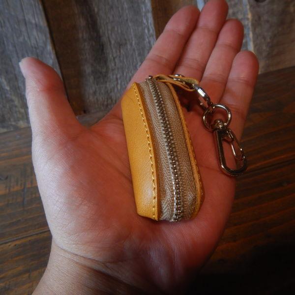 [ Tochigi leather made ] anyway small change purse .: mustard * made in Japan!