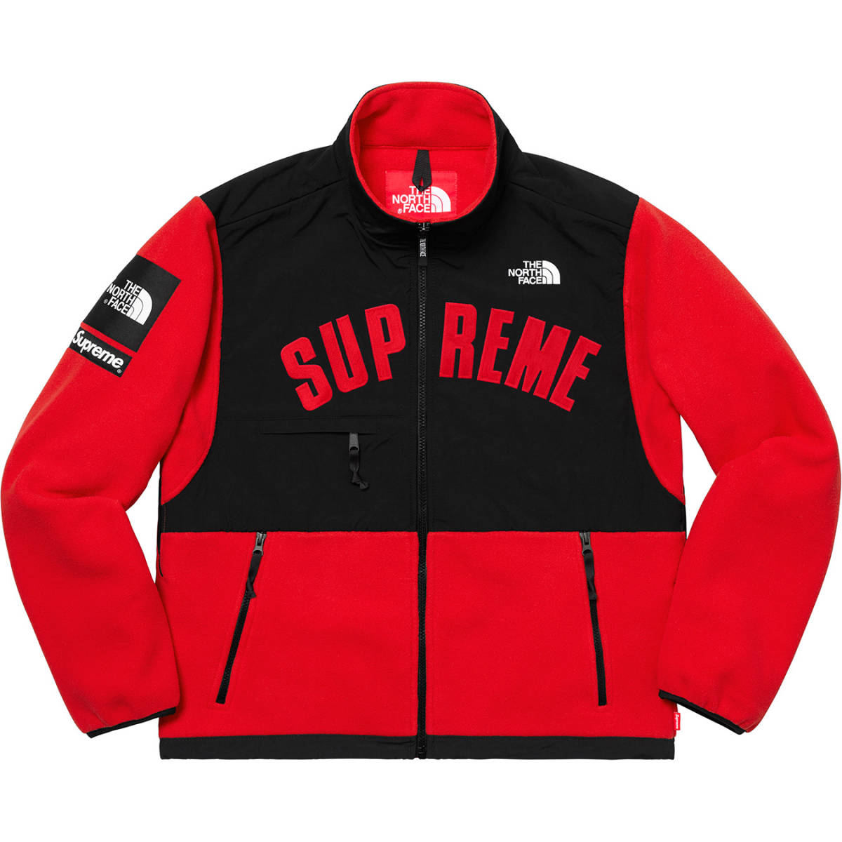 国内正規 新品 19ss Supreme The North Face シュプリーム ノースフェイス Arc Logo Denali Fleece Jacket アーチロゴ フリース レッド S