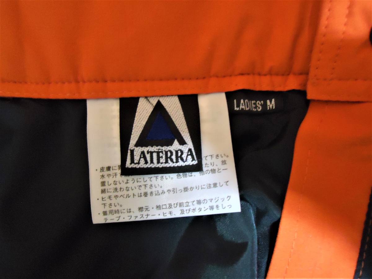 LATERRA ラテラ スノーパンツ GORE-TEX / 未使用品 / サイズ レディース M（説明文参照） カラー オレンジ/グレイ 送料無料