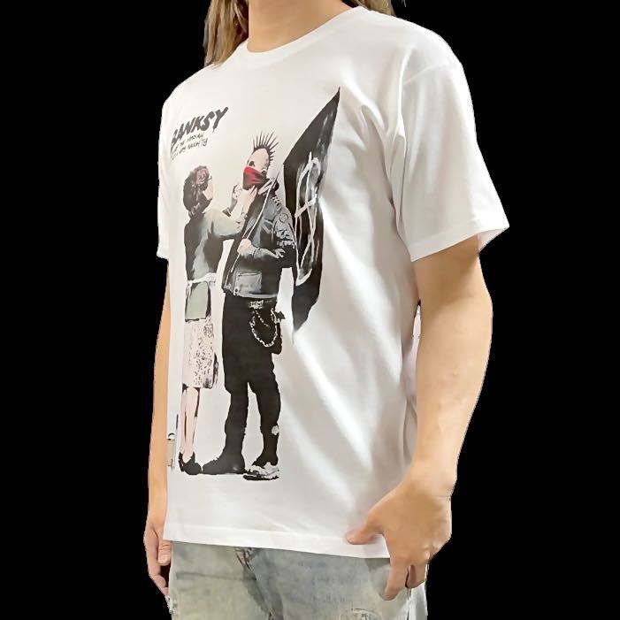 新品 ビッグ プリント バンクシー BANKSY 親バカ マザコン モヒカンパンク身支度 Tシャツ S M L XL オーバーサイズ XXL~5XL ロンT パーカー