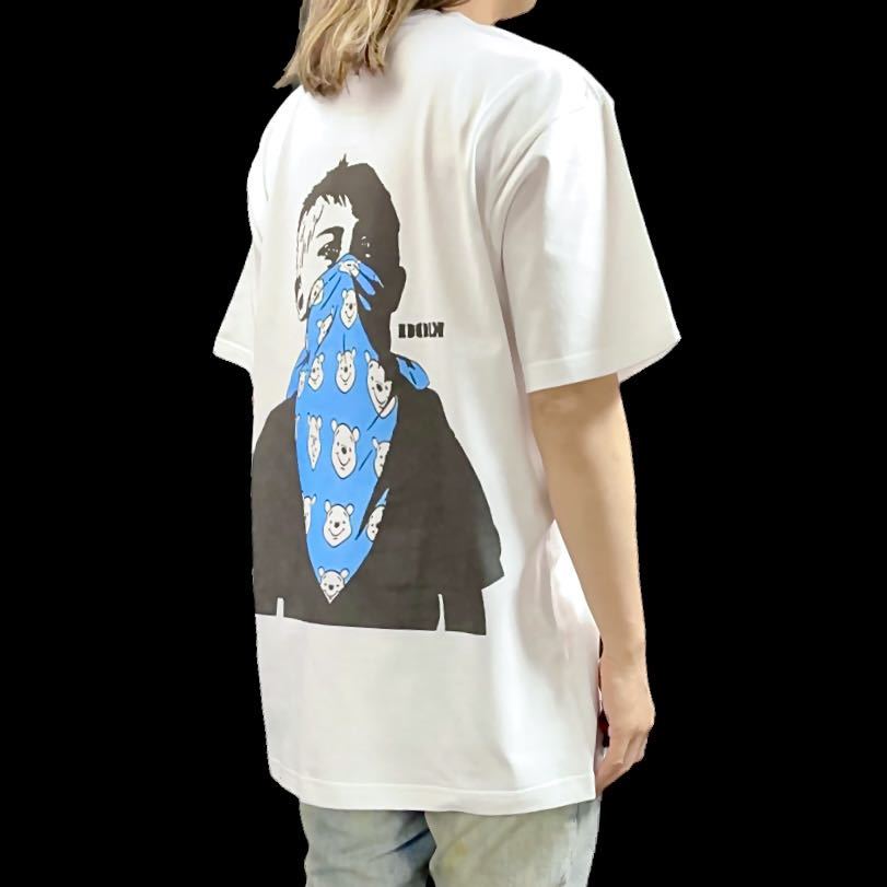 新品 ビッグ バックプリント ドルク DOLK プーさん バンダナ 少年 バンクシー風 Tシャツ S M L XL オーバー サイズ XXL~5XL ロンT パーカー