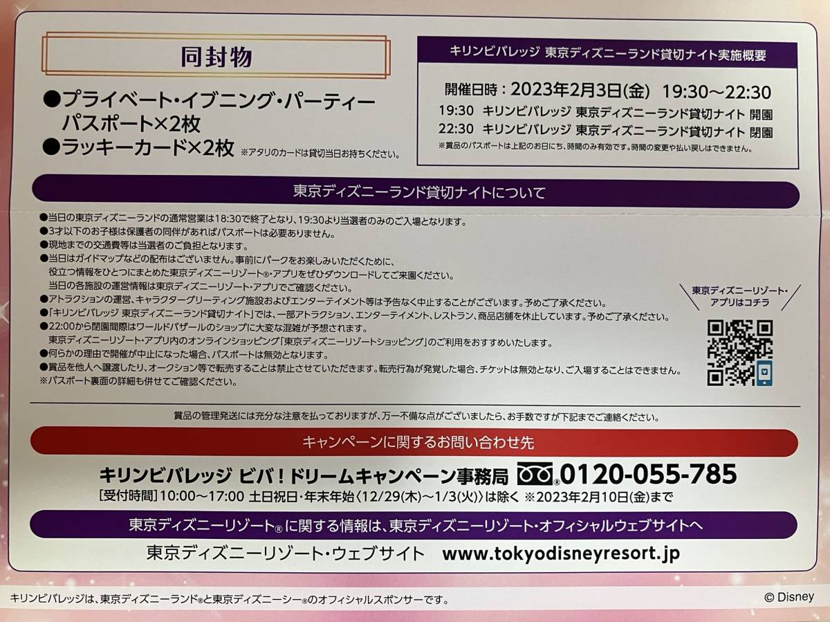 東京ディズニーランド キリン 貸切ナイト ペアパスポート 23年2月3日 2枚 チケット ディズニーランド専用券 売買されたオークション情報 Yahooの商品情報をアーカイブ公開 オークファン Aucfan Com