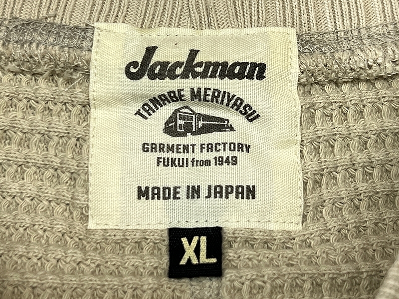 XL ■ Jackman ジャックマン JM7653 Waffle Mid-neck ボリューム シルエット ビッグ ワッフル 素材 ミドルネック トップス カットソー_画像5
