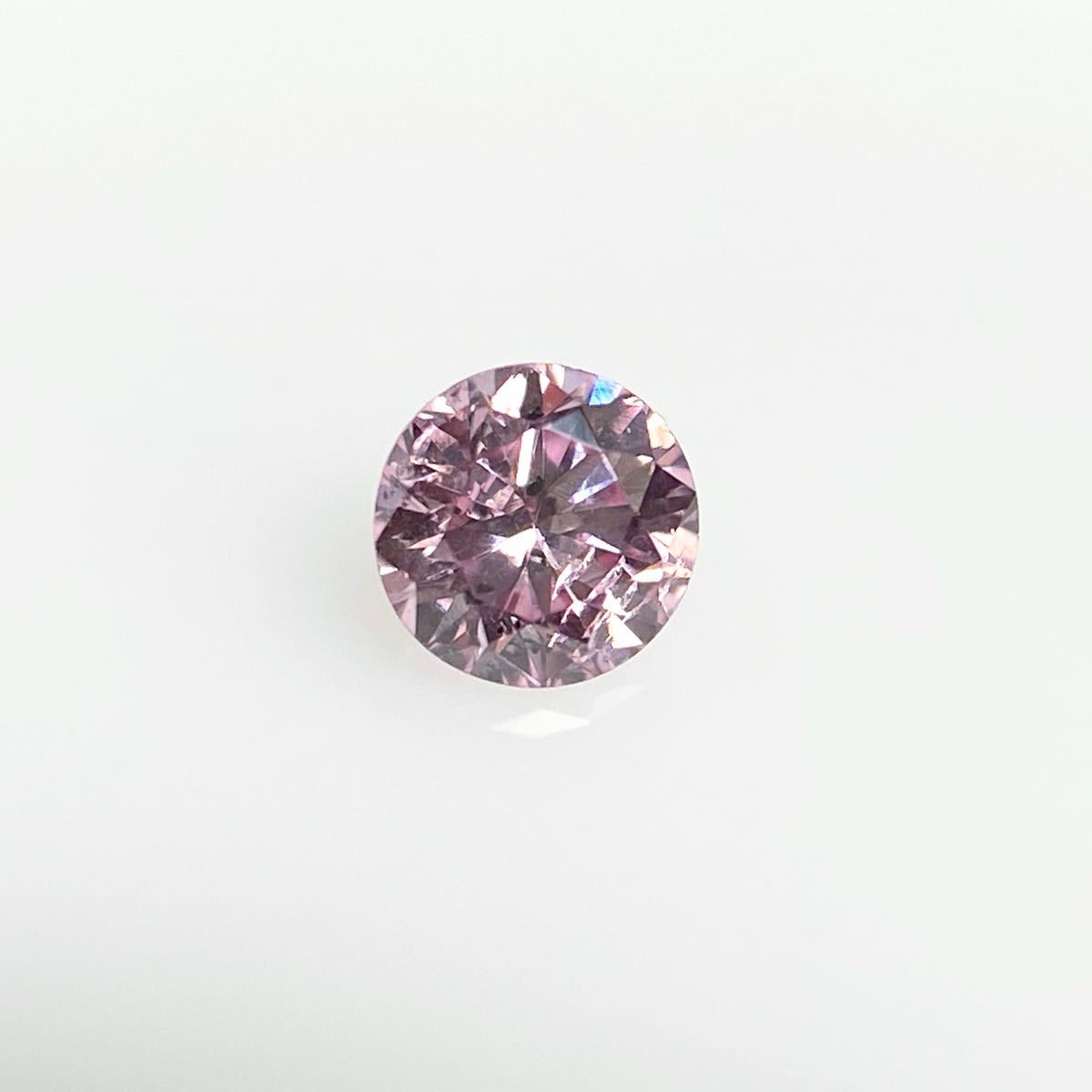 ０．０６９ct　ＦＡＮＣＹ　ＰＵＲＰＬＩＳＨ　ＰＩＮＫ　Ｉ１　ラウンド　ピンクダイヤモンドルース