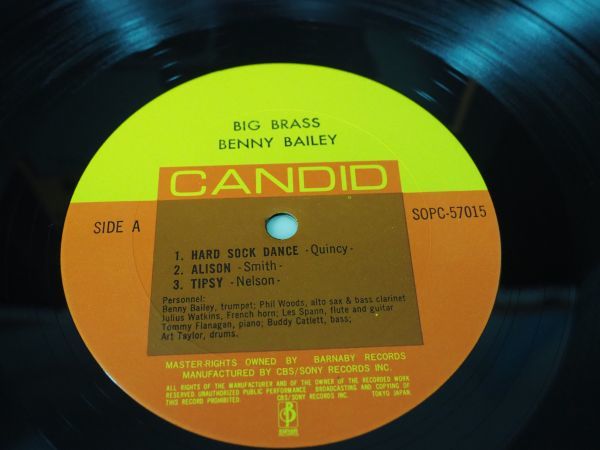 【ジャズ LP】BIG BRASS BENNY BAILEY ベニー・ベイリー D9_画像4
