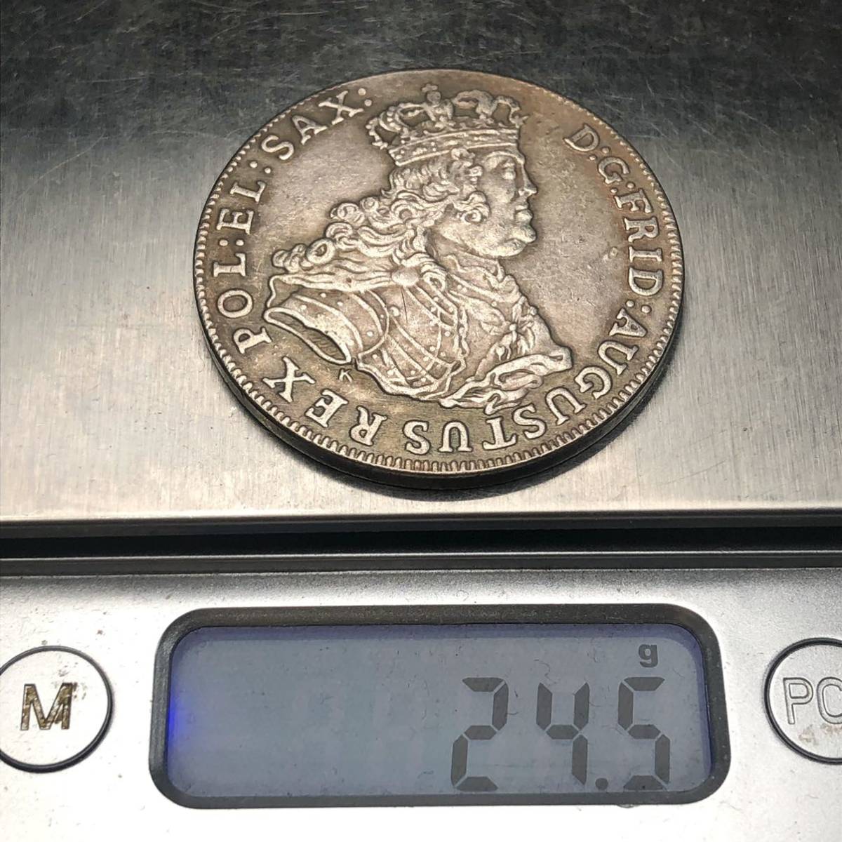 古銭　海外コイン　銀貨　アンティーク硬貨　1762年　量目約24.5g_画像7