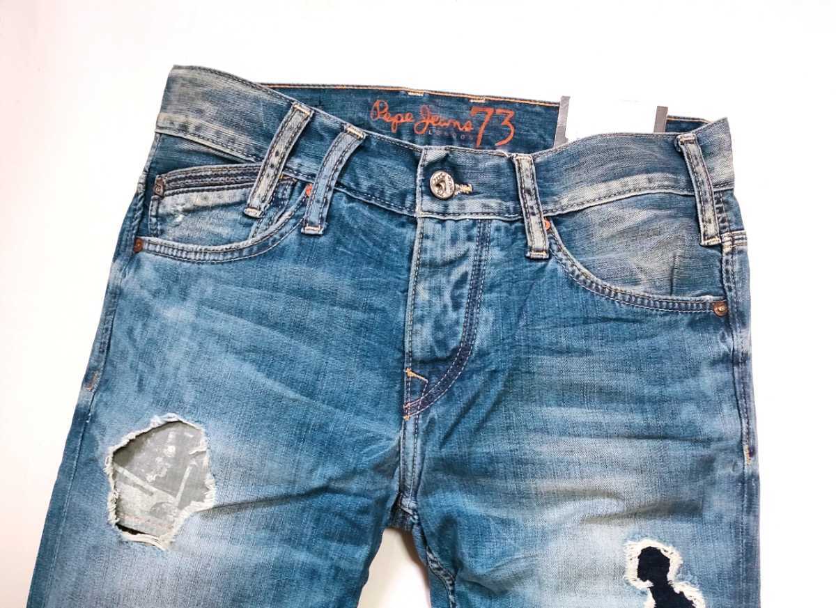 新品 PEPE JEANS ぺぺジーンズ pepe Jeans 加工テーパードデニム