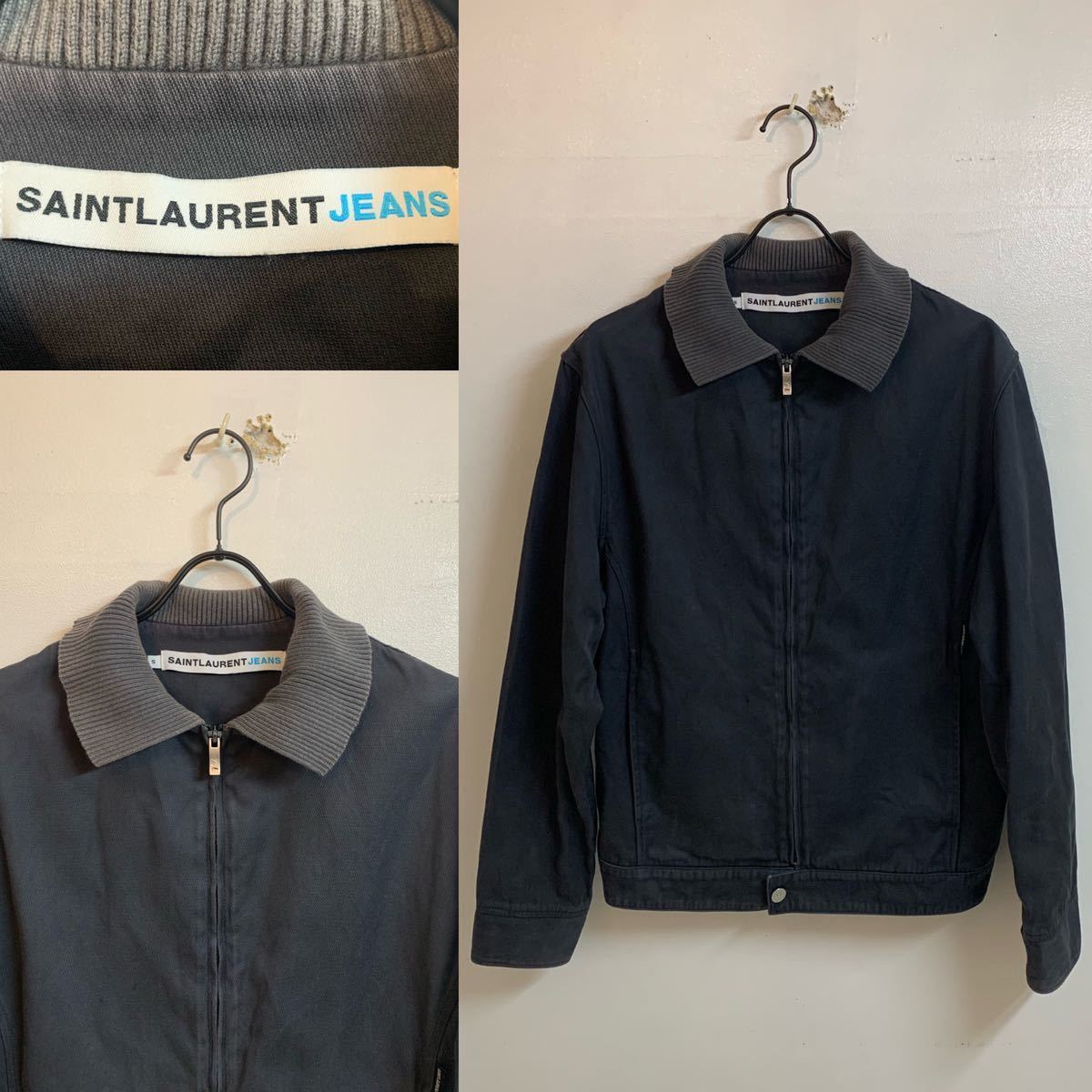 【アウトレット☆送料無料】 サンローラン JEANS LAURENT SAINT ジーンズ アーカイブ S ブラックグレー系 ジップアップ ...