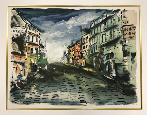 【特価】　≪　 モーリス・ド・ヴラマンク 　≫　 オリジナルリトグラフ【 石版画 】　 　LES BOUTIQUES 　 1963年 　 MOURICE DE VLAMINCK_画像2