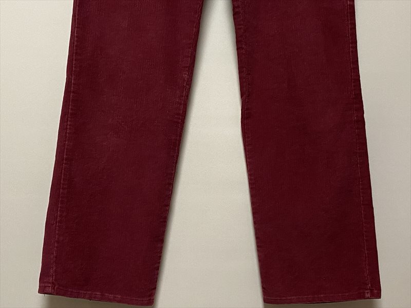 ★USED/LEE/CORDUROY PANTS/STRAIGHT/DARK RED/MADE IN USA/リー/ストレート/コーデュロイ/３３インチ/えんじ/アメリカ製/古着★_画像4