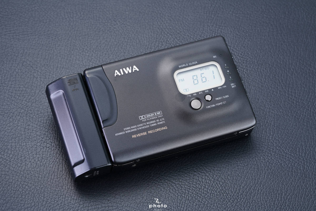 ★極上美品・動作x★ AIWA アイワ 上位モデル ポータブルカセットプレーヤー HS-JL70 BLACK