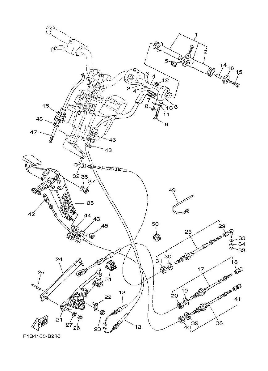 YAMAHA FX160'04 OEM section (CONTROL-CABLE) parts Used [Y7487-24]_画像3