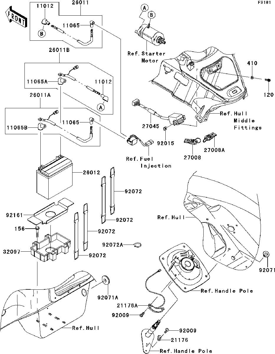 Kawasaki ULTRA300X'13 OEM section (Electrical-Equipment) parts Used [K9803-13]_画像3