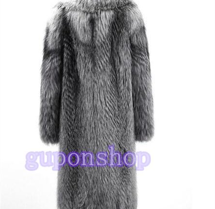  высокое качество меховое пальто мужской пальто искусственный мех длинное пальто теплый длинный длина кардиган мода зима одежда защищающий от холода внешний серый 