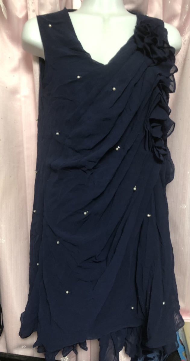  Cecil McBee CECIL McBEE navy knees height One-piece lining equipped wedding gratitude . festival ... industry party kyaba dress 