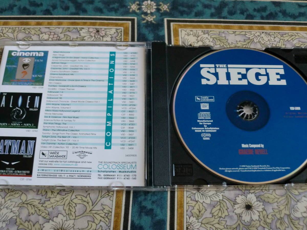 グラエム・レヴェル　GRAEME REVELL 「マーシャル・ロー The Siege」OST　12曲　Varese Sarabande輸入盤 _画像3